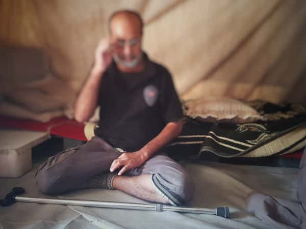 a man suffers from oral infections