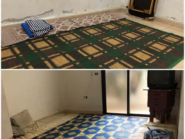 Muhannad, who lost vision in one eye, live with his family in an uninhabitable house