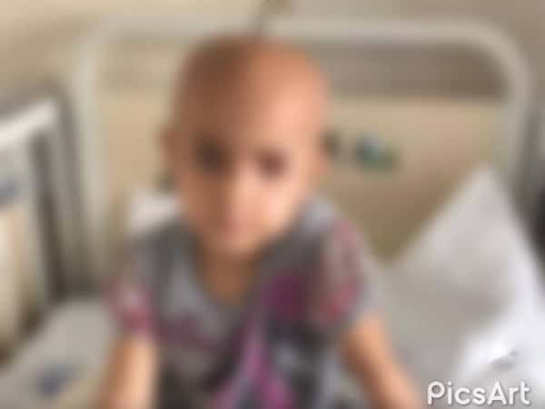 A child suffering from cancer