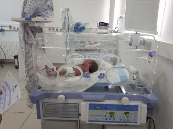 An infant needs hospitalization