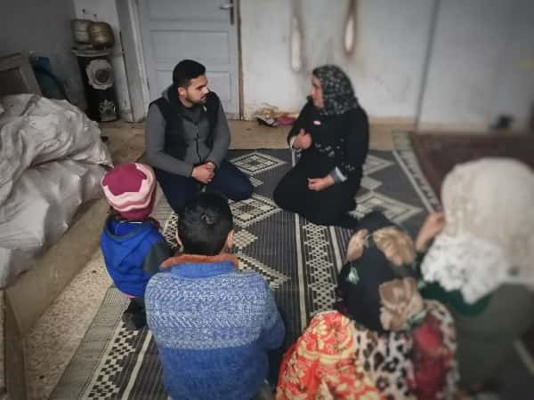 A displaced family fled the shelling and siege
