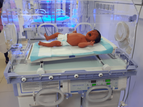 A child needs to hospitalization