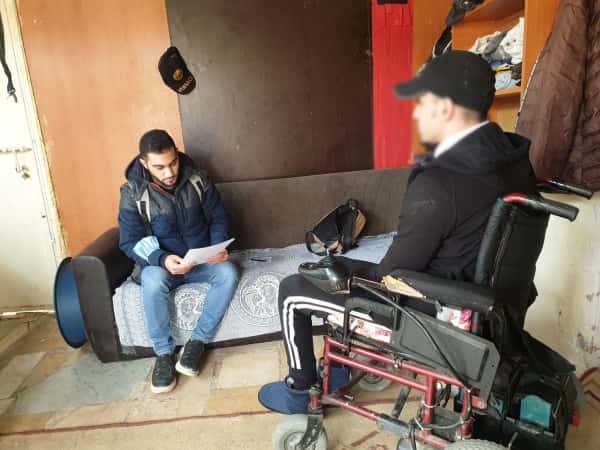 Mohamad, a young man with a severe war injury