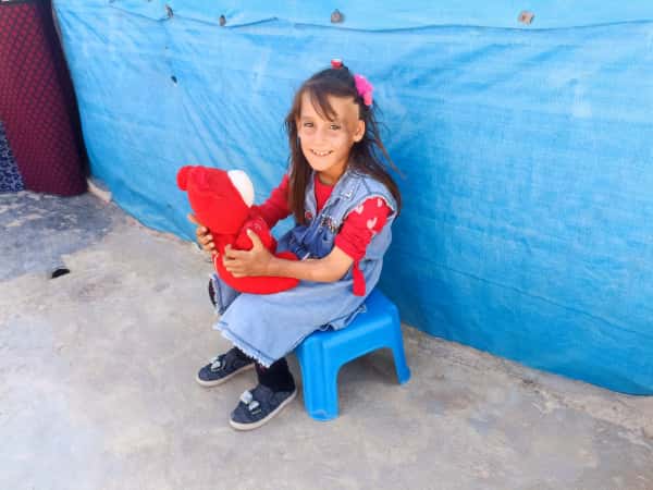 Little Farah suffers from burns all over her body.