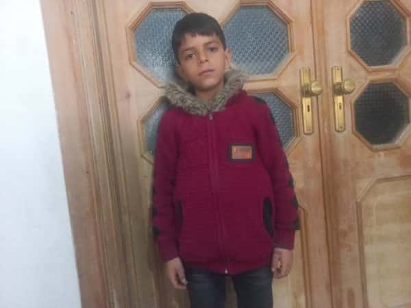 Mohammed, an orphan child from Idlib city.