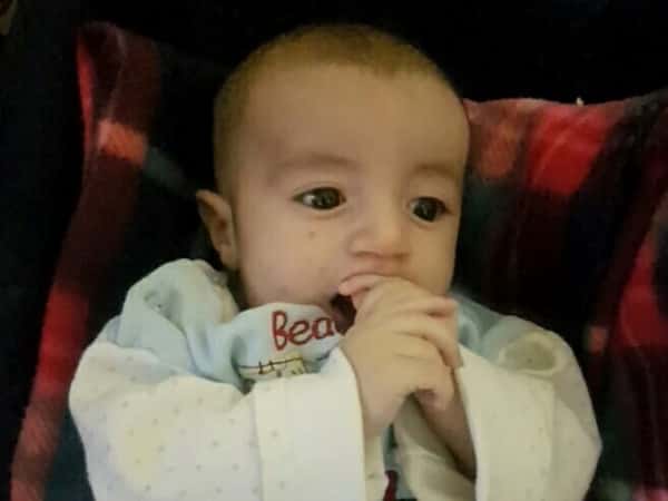 Newborn has a heart disease