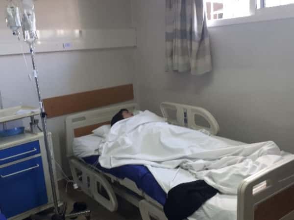 A young woman with pulmonary edema