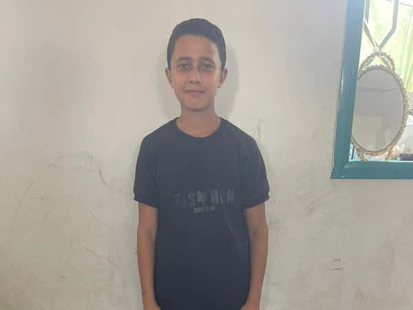 Ahmad is an orphaned child from Gaza.