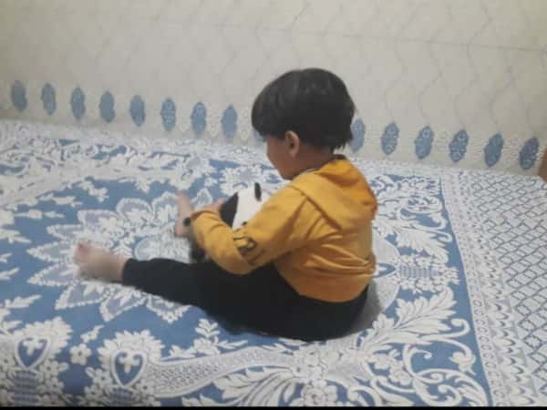 Tasneem, an orphan girl from the Qatari camp