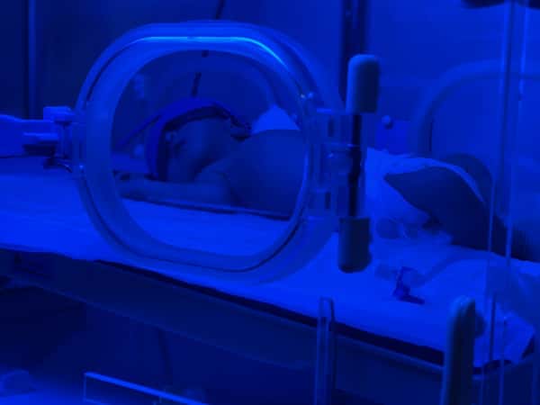 An infant fights a disease just a week after her birth.