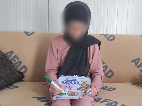 Our beautiful Aya was orphaned by the earthquake.