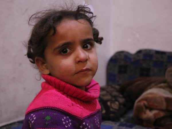 Salsabeel is an orphan child from Aleppo