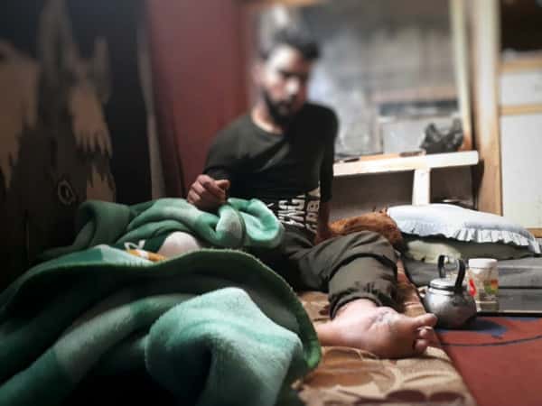 man with injury, can't support his family