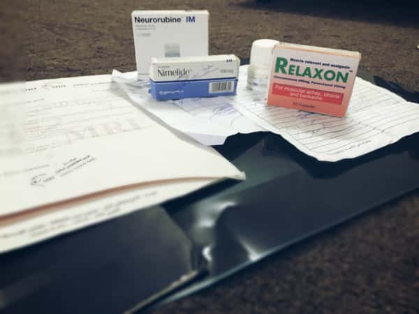 A woman suffers of diseases and needs medications