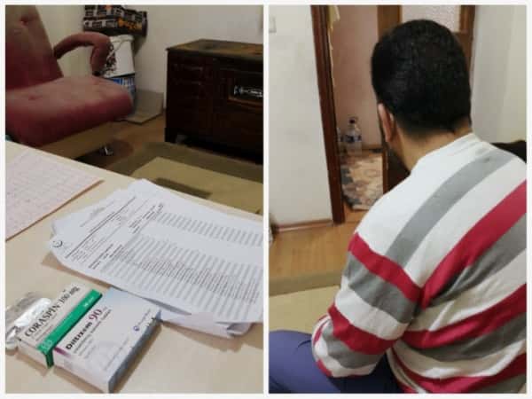 A family unable to pay the rent