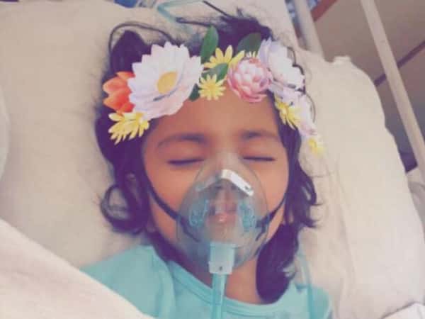 A female kid drank an incendiary material.