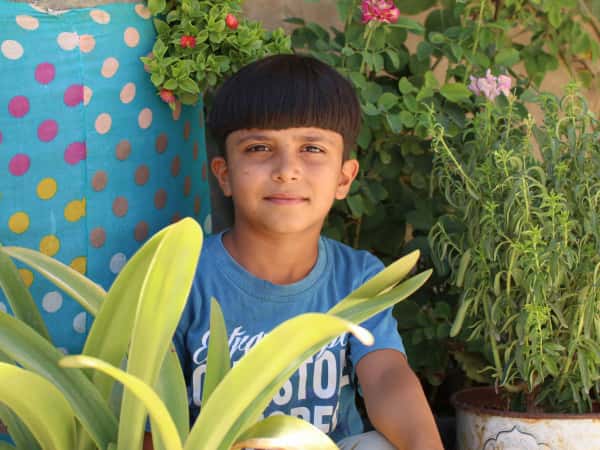 Muaz is an orphan child from Idleb