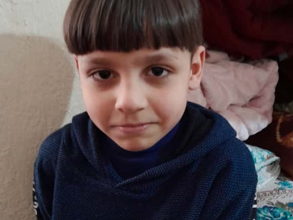 Hamza lost his father in the earthquake.