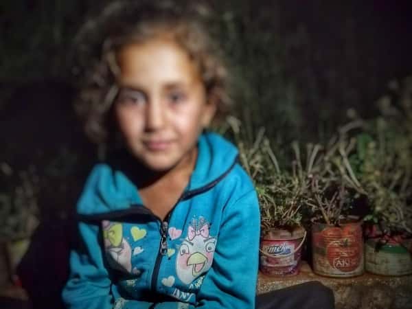 A girl child with cancer