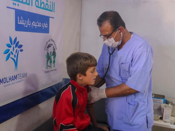 النقطة الطبية في مخيم باريشا