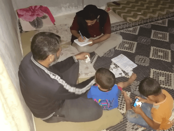 A family at risk of being expelled from their house