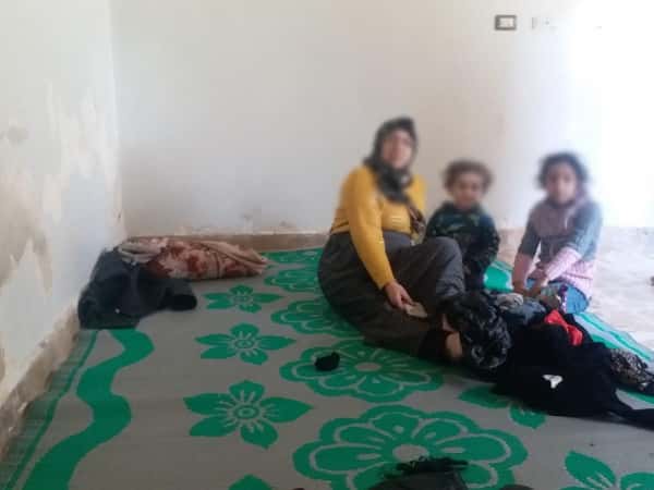 A blind father and a displaced family