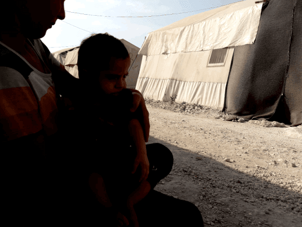 a blind child