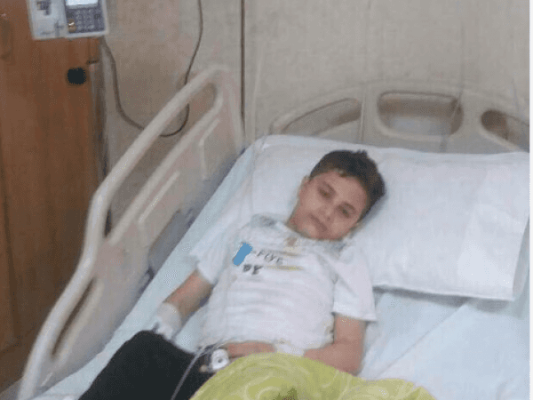 A child needs treatment