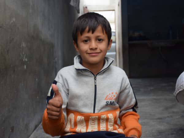 Khaled is an orphan child from Idlib