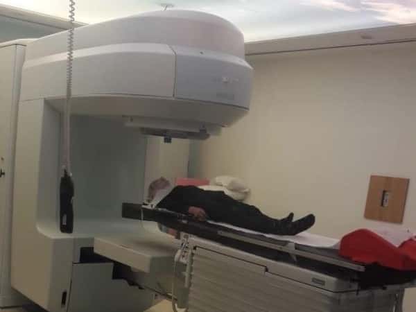 A cancer female patient need a radiotherapy.