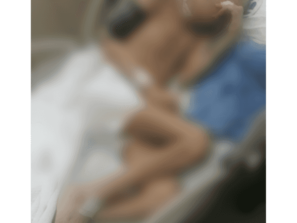 A child gets treatment away from his mother