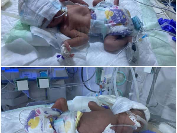 Two newborn babies need your support to help them breath and survive!