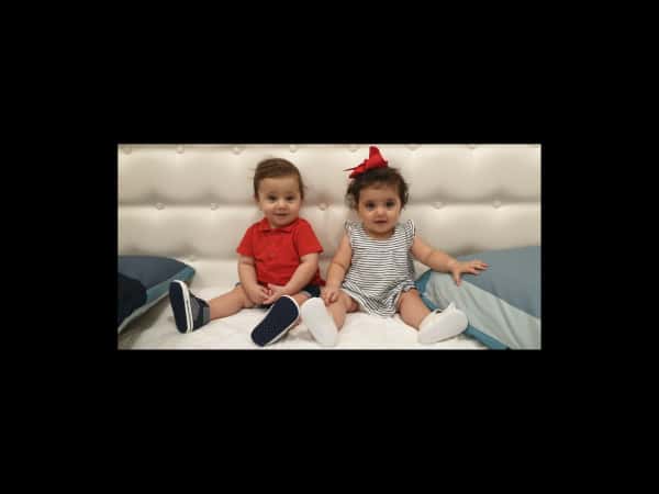 احتفال بعيد الميلاد الاول للتوأم انطون ورين المر -فلسطين