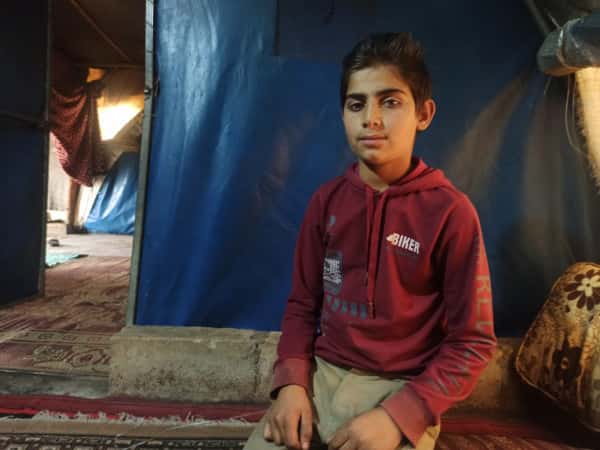 "I collect whatever I see to burn it and keep us warm"