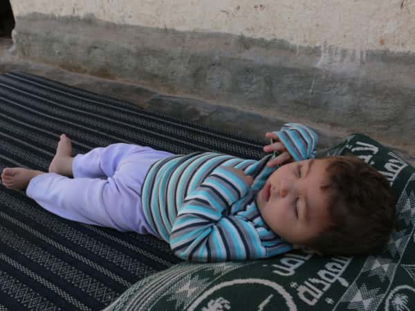 The child is suffering from seizures and convulsions!