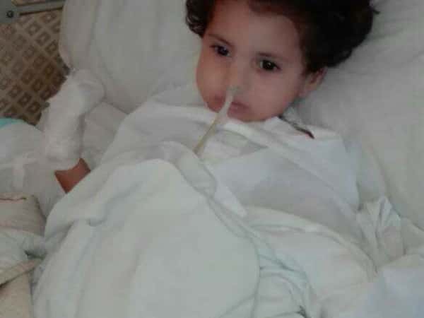Child in need of urgent surgery