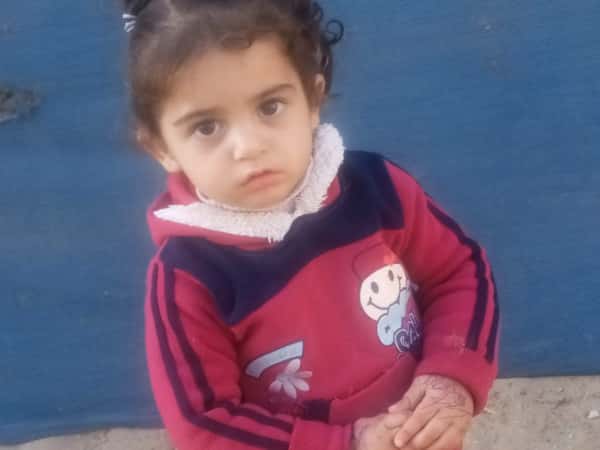 Farah, an orphaned child from gaza