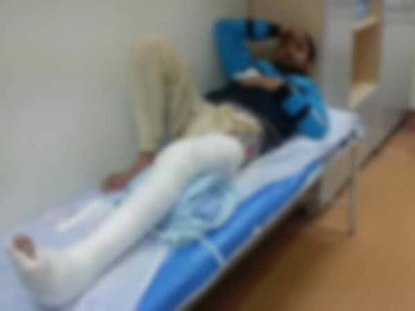 An injured in need to an urgent surgery
