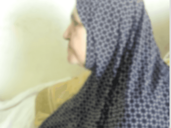 An elderly woman needs care