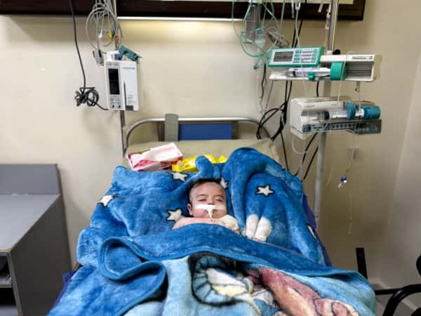 A child in intensive care