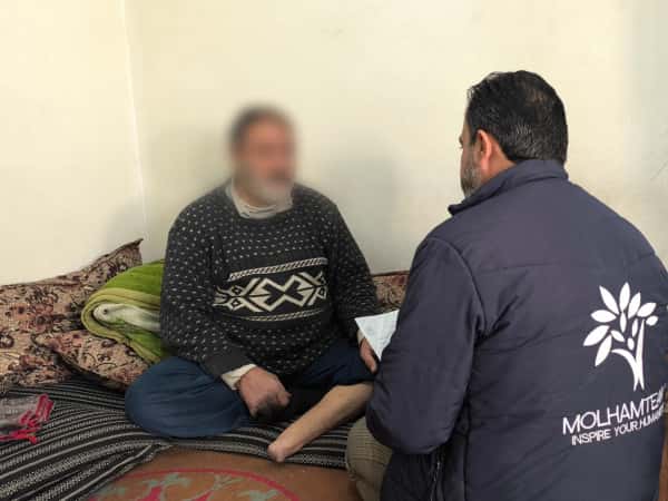 A life shattered by the bombardment.