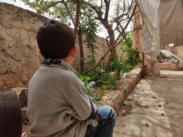 Our child Yonus is an orphan child from the city of Aleppo
