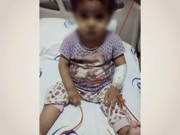 A child struggles with cancer