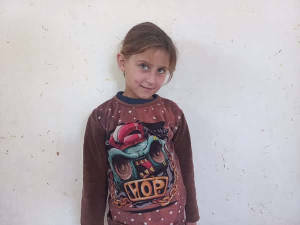 Rahaf, an orphaned child from Gaza.