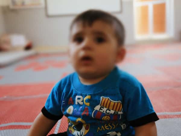 A baby at risk of losing sight
