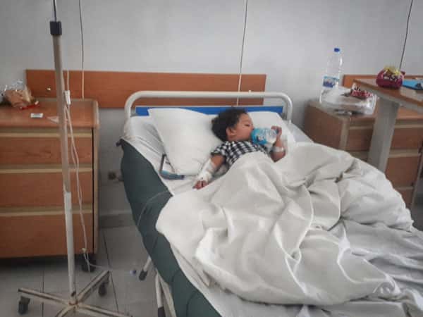 An infant with Rotavirus