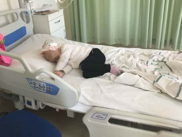 A child suffering from lymphocytic leukemia
