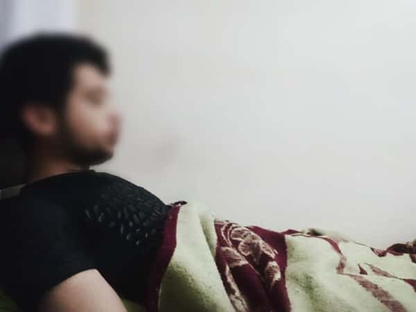 young man with cancer