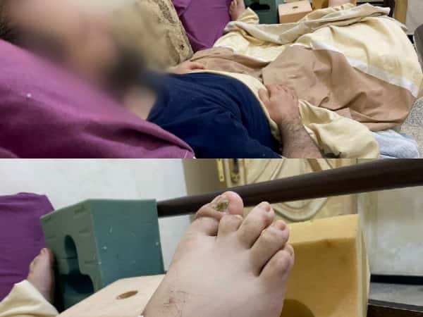 He was partially paralyzed as a result of the earthquake disaster.