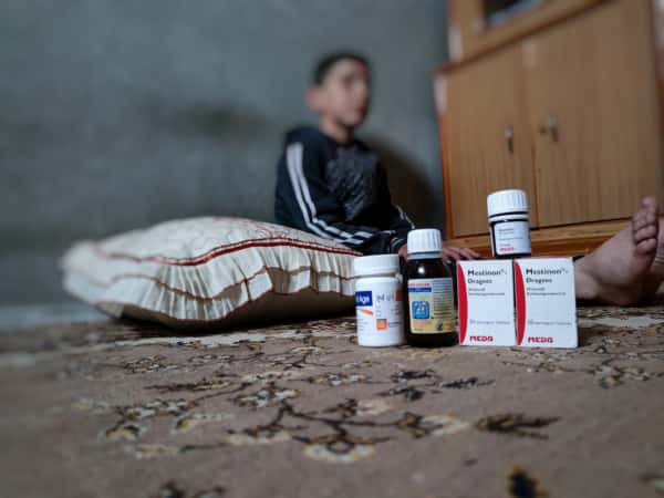 Hasan suffers from great pain and needs monthly treatment